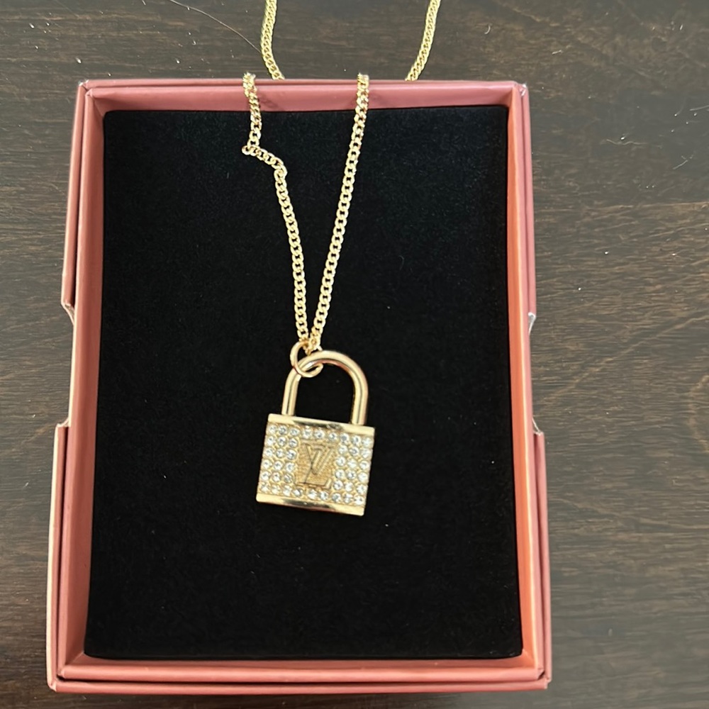 Authentic Louis Vuitton zip pull made into a necklace